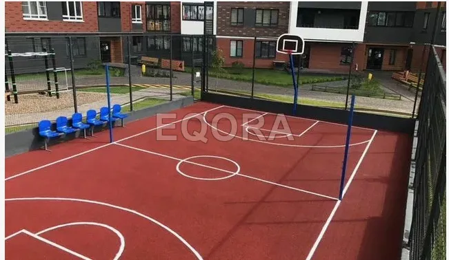 Бесшовное покрытие из резиновой крошки для баскетбольной площадки в Реутове