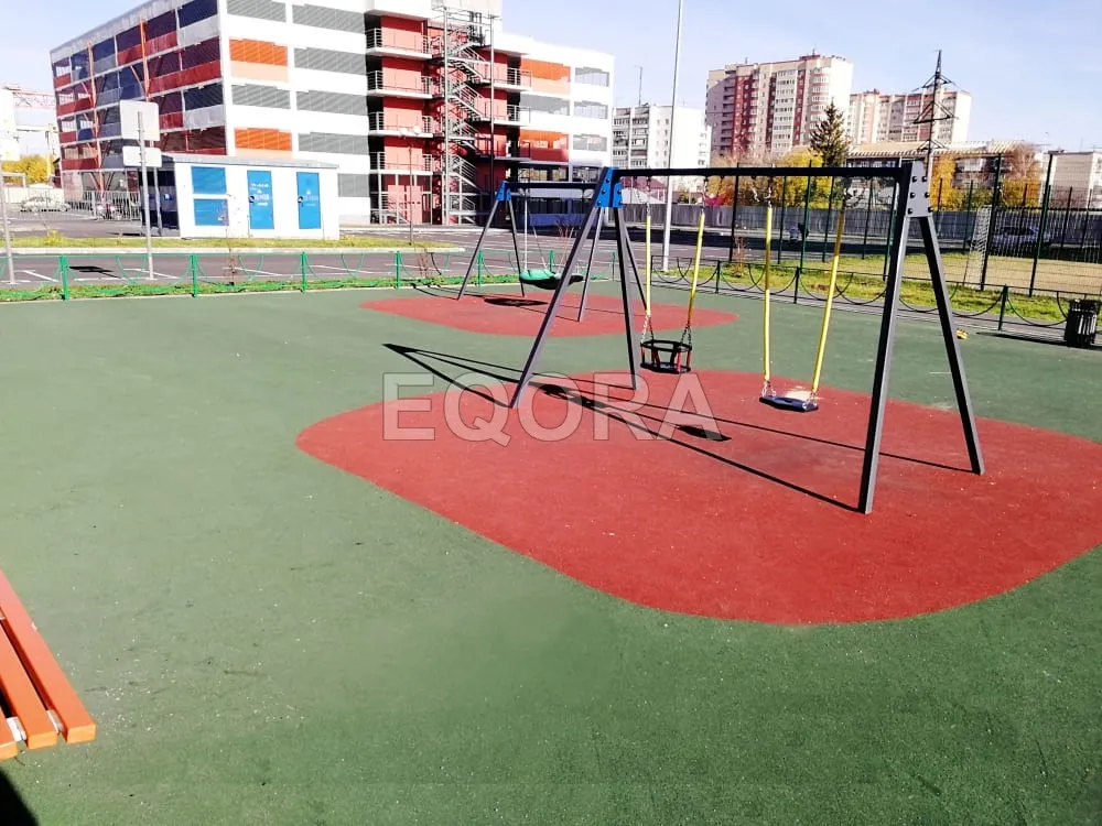 Резиновое покрытие на площадках в Реутове
