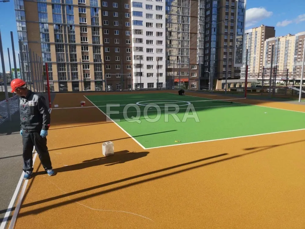 Из чего состоит бесшовное резиновое покрытие в Реутове?