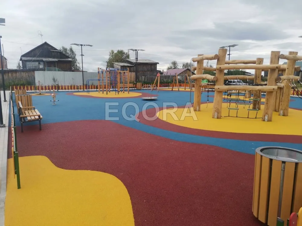 Какая оптимальная толщина резинового покрытия для детской площадки в Реутове?