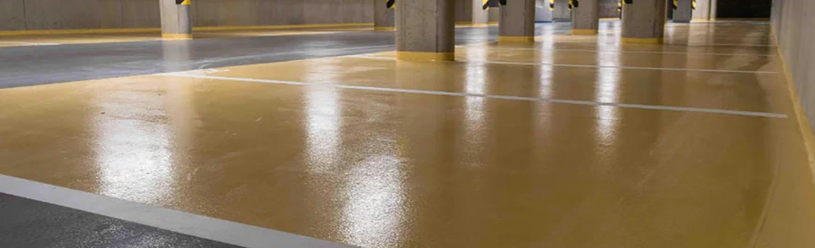 Покрашенный эпоксидный промышленный пол