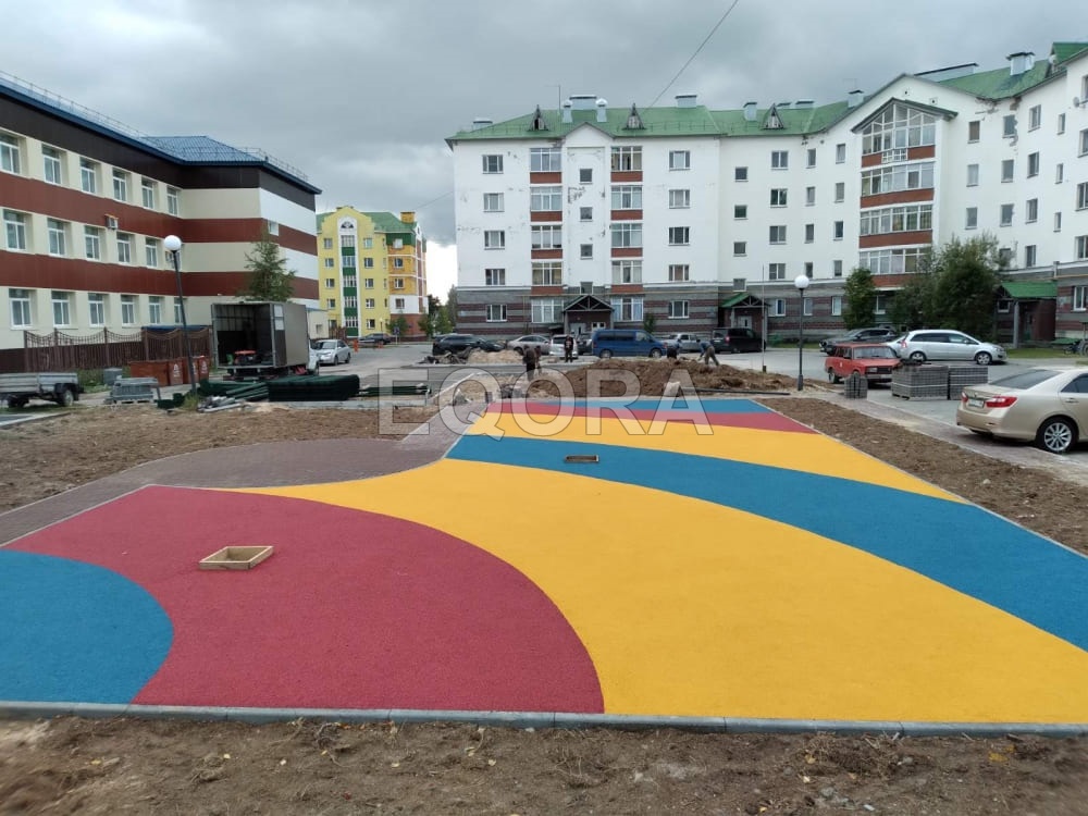 покрытие из резиновой крошки для улицы